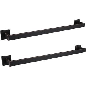 Towel‎ Bar for Bathroom, 24" Hand Towel Holder Rod with Metal, Black Towel Racks